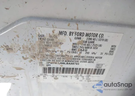 2020 Ford Edge Sel from USA, damaged, VIN 2FMPK3J98LBA88785